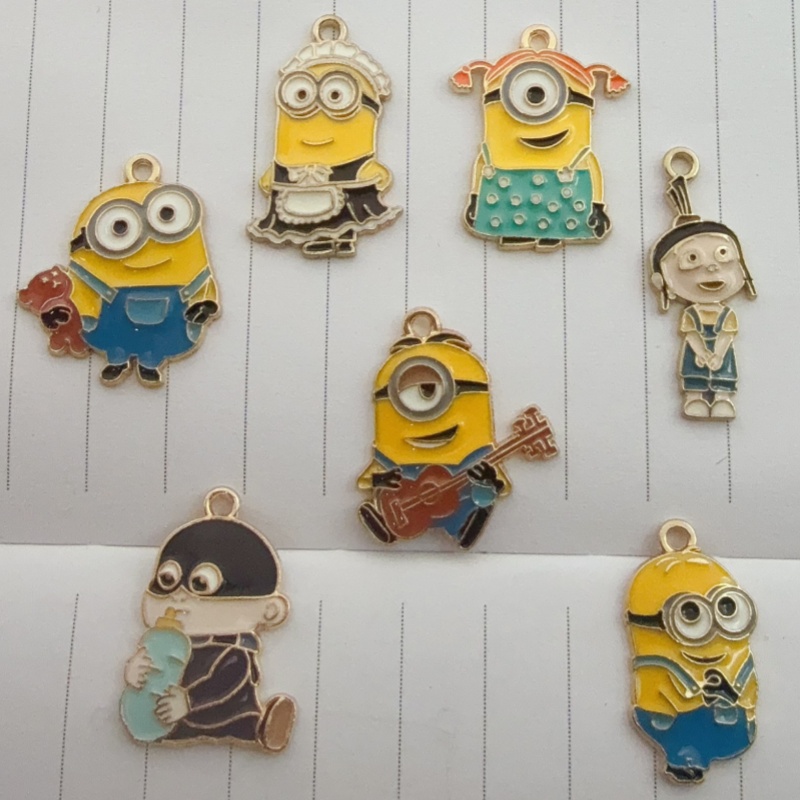 Party Games Spy - 10pcs alloy drip oil cartoon pendant,