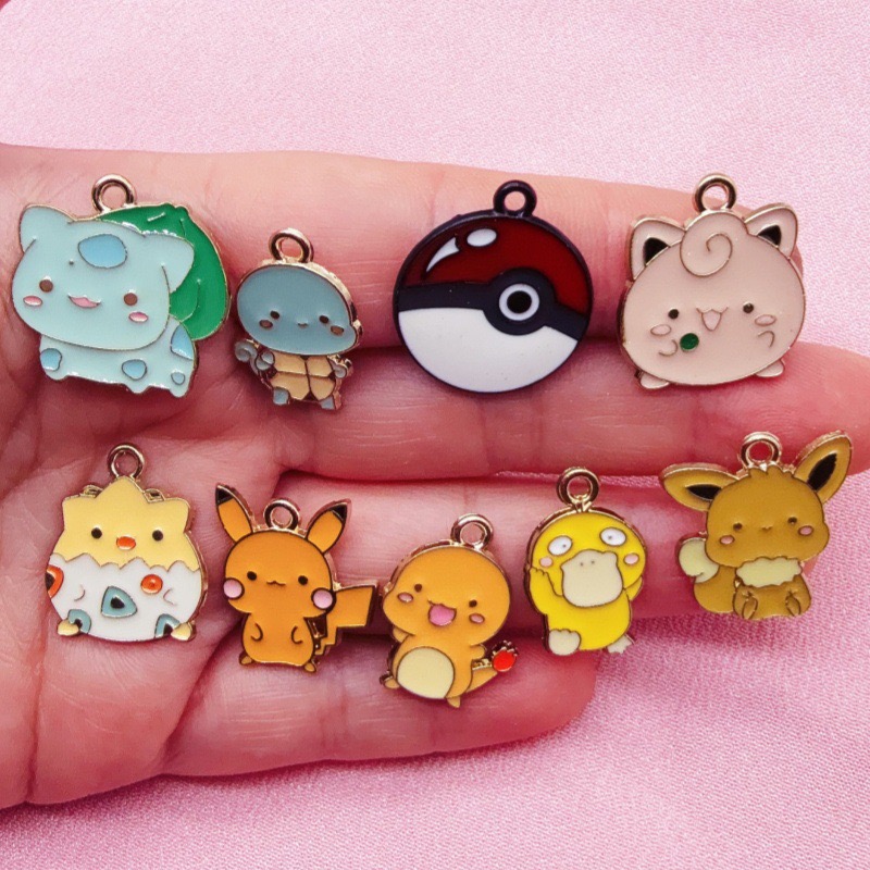 Party Games Spy - 10pcs Cartoon Drip Oil Jewelry Accessories