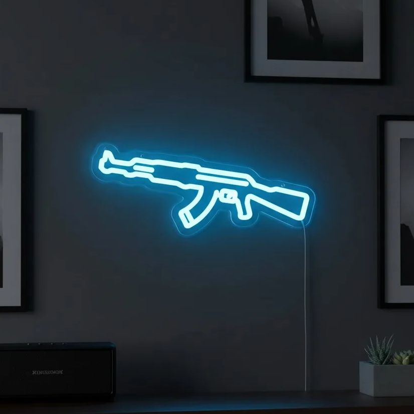 Party Games Switch 1 - AK Shape Neon Sign - USB-Powered