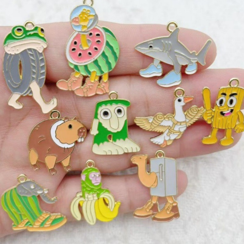 Party Games Spy - 10pcs Creative Alloy Drip Oil Jewelry,