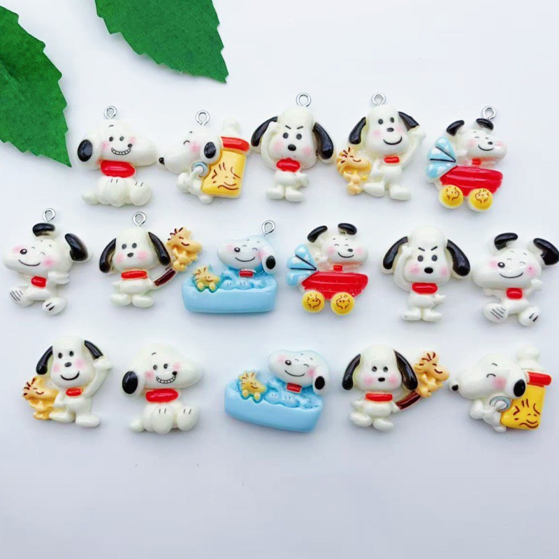 Party Games Spy - 12pcs resin cartoon dog pendant, DIY