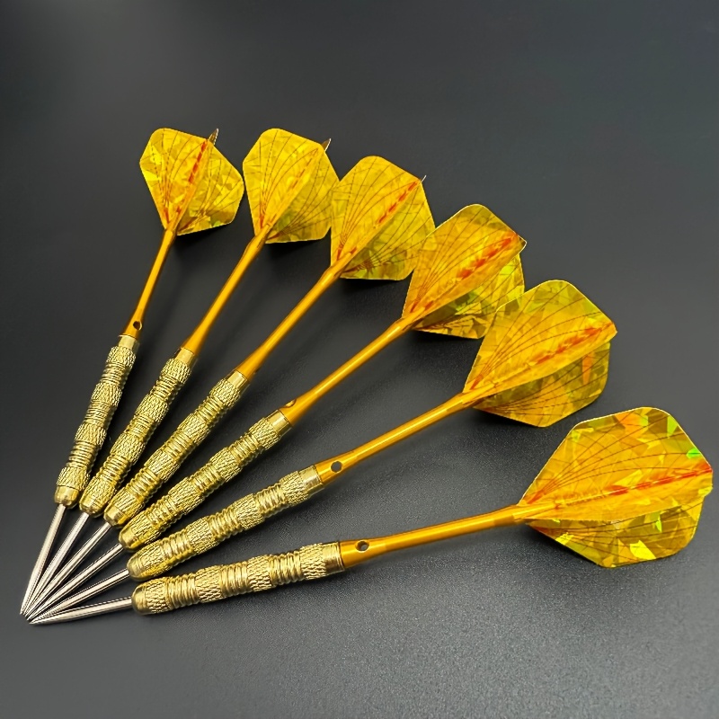 Spike Ball Game - Golden 6-Piece Metal Steel Pointed Dart