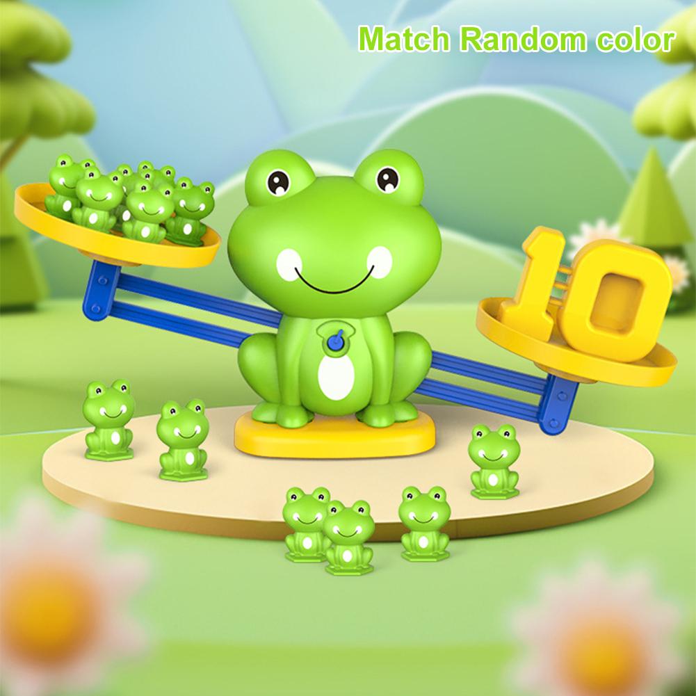 Party Games Kids Birthday - 1Set Frog Balance Scale Cards Digital