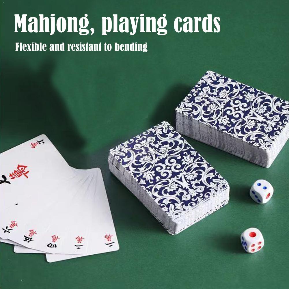 144 Cards Mahjong Set with 2 D - Party Games At Home 评论和价格