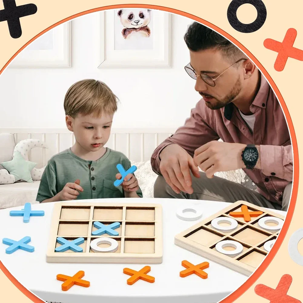 Wooden XO Tic Tac Toe Game Min - Party Games At Home 评论和价格