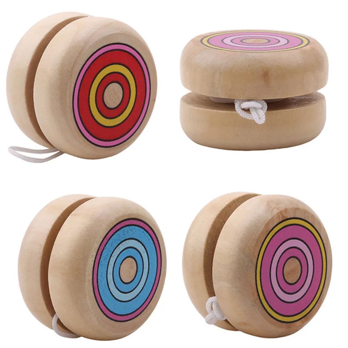 2pcs Wooden Circular Yo-Yo Bal - Party Games Physical 评论和价格