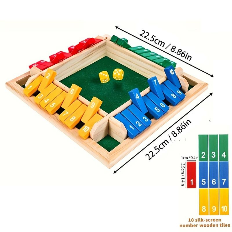 Box Game Wooden Dice Four-Side - Party Games For 7 People 评论和价格