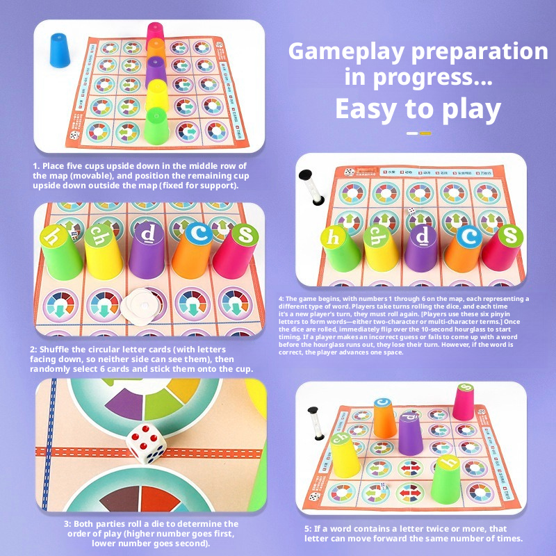 Hot Kids Chinese Pinyin Matchi - Party Games At Home 评论和价格