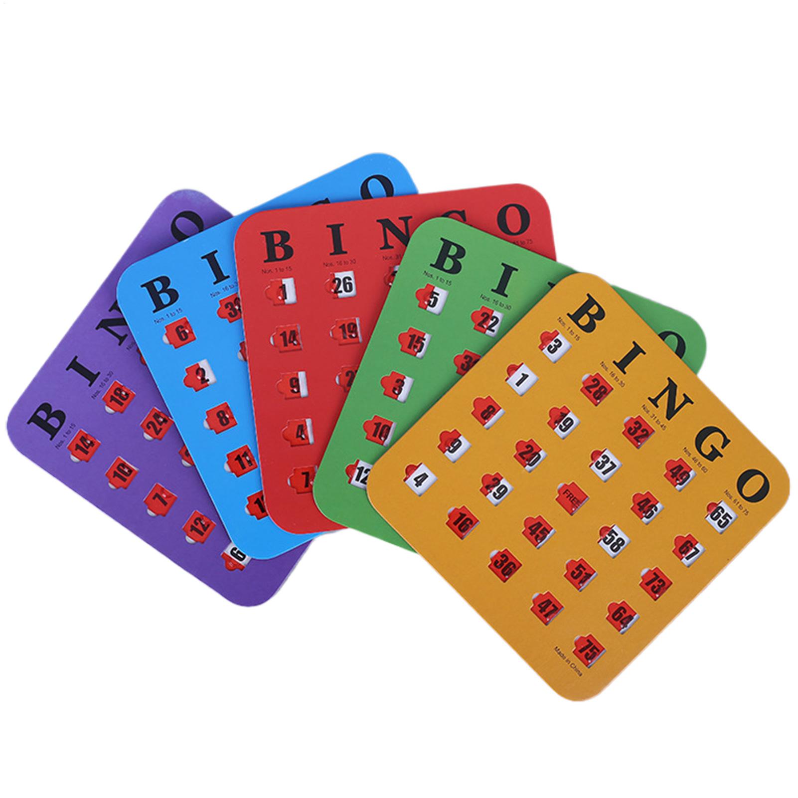 5pcs Sliding Bingo Game Cards  - Party Games At Home 评论和价格