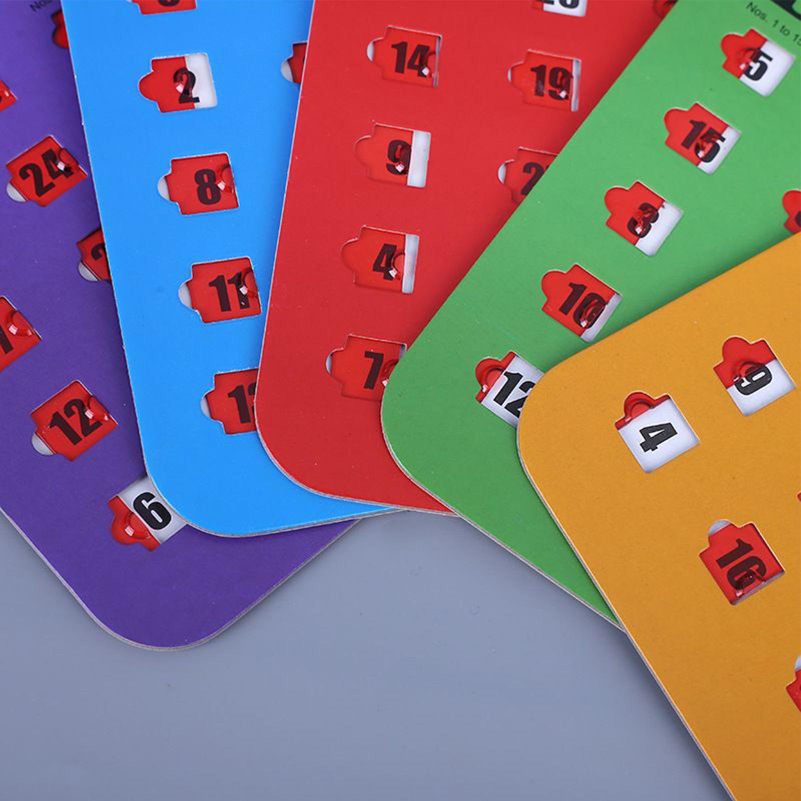 5pcs Sliding Bingo Game Cards  - Party Games At Home 评论和价格