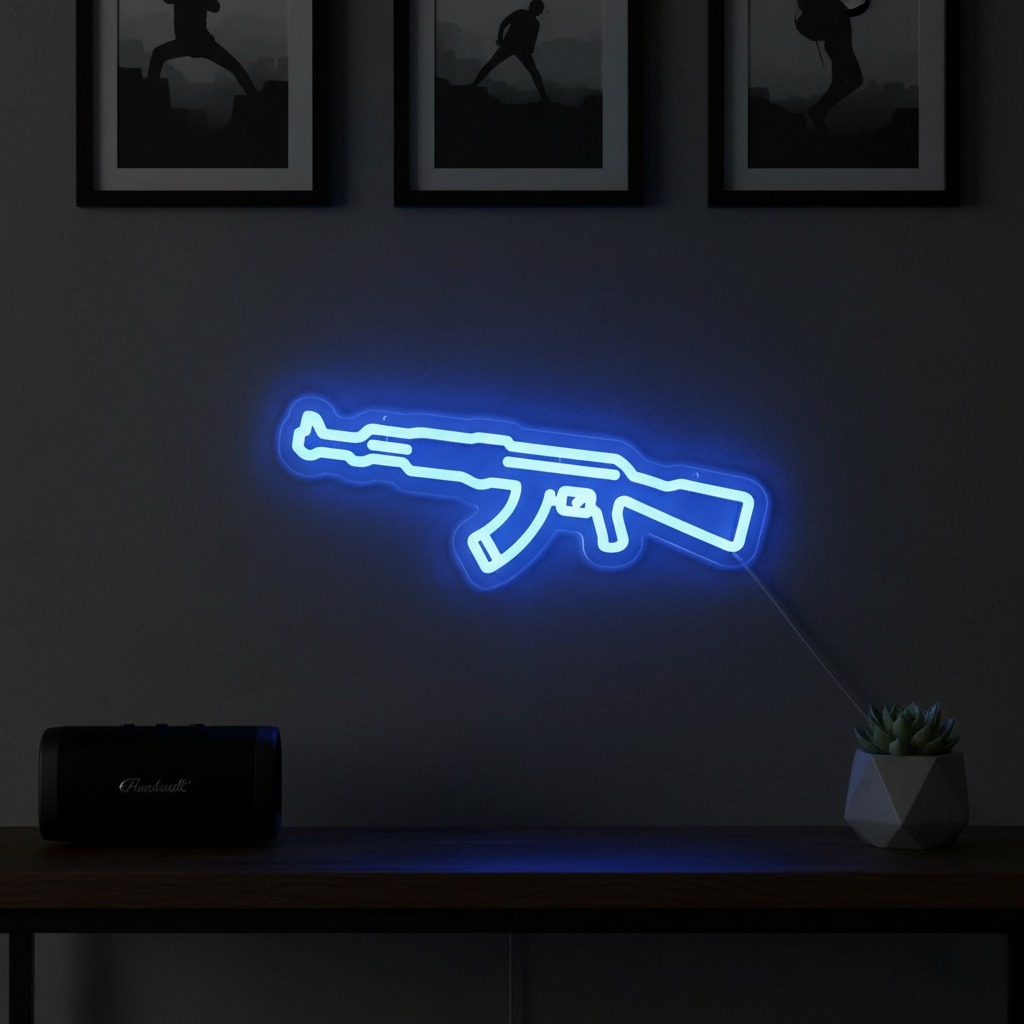 AK Shape Neon Sign - USB-Power - Party Games Switch 1 评论和价格