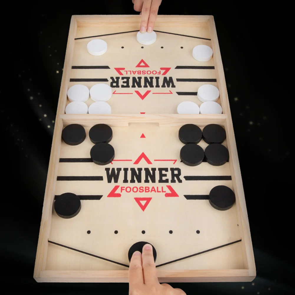 Sling Puck Board Games Wooden  - Party Games For 7 People 评论和价格