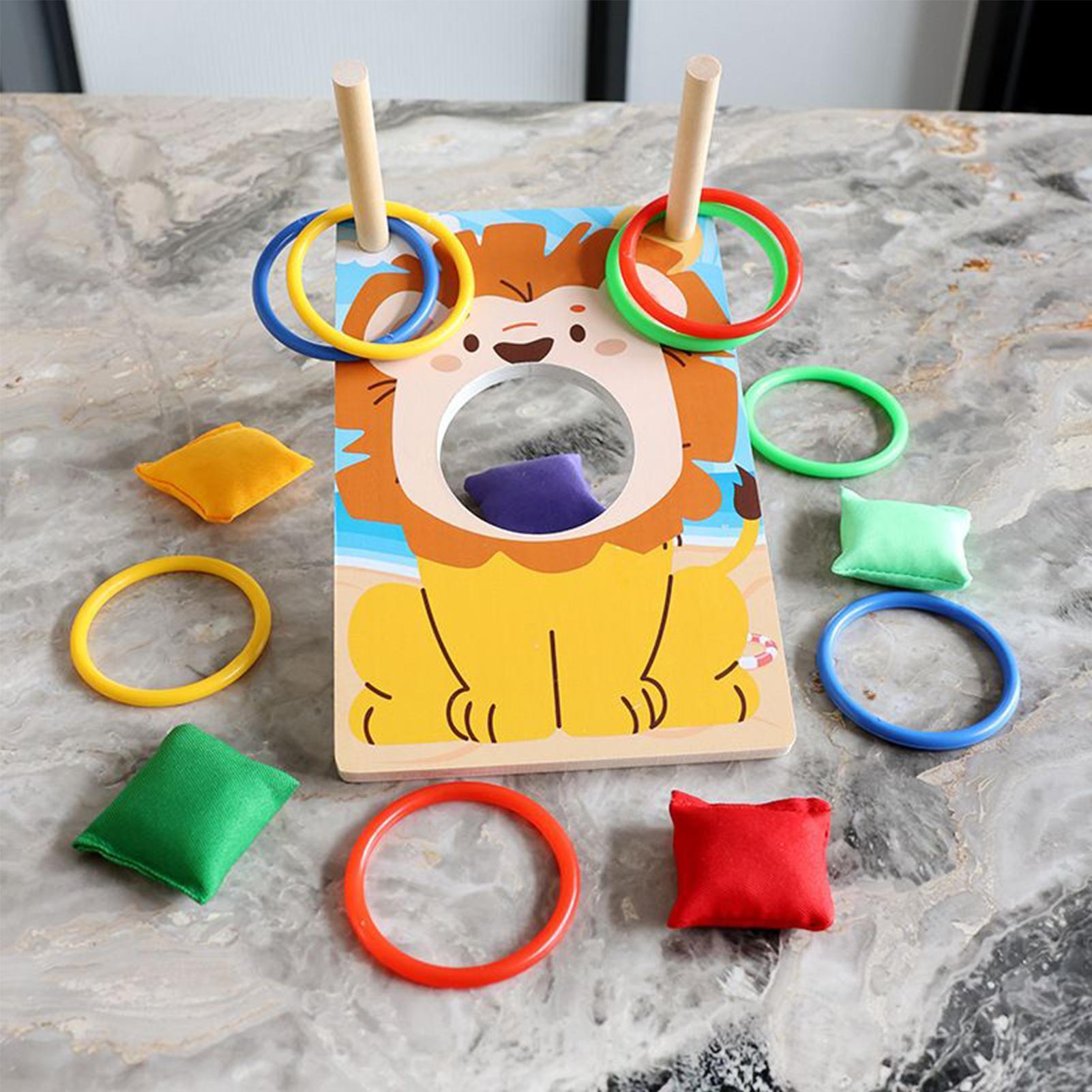 Wooden Bean Bag Toss Game Ring - Party Games Group For Adults 评论和价格