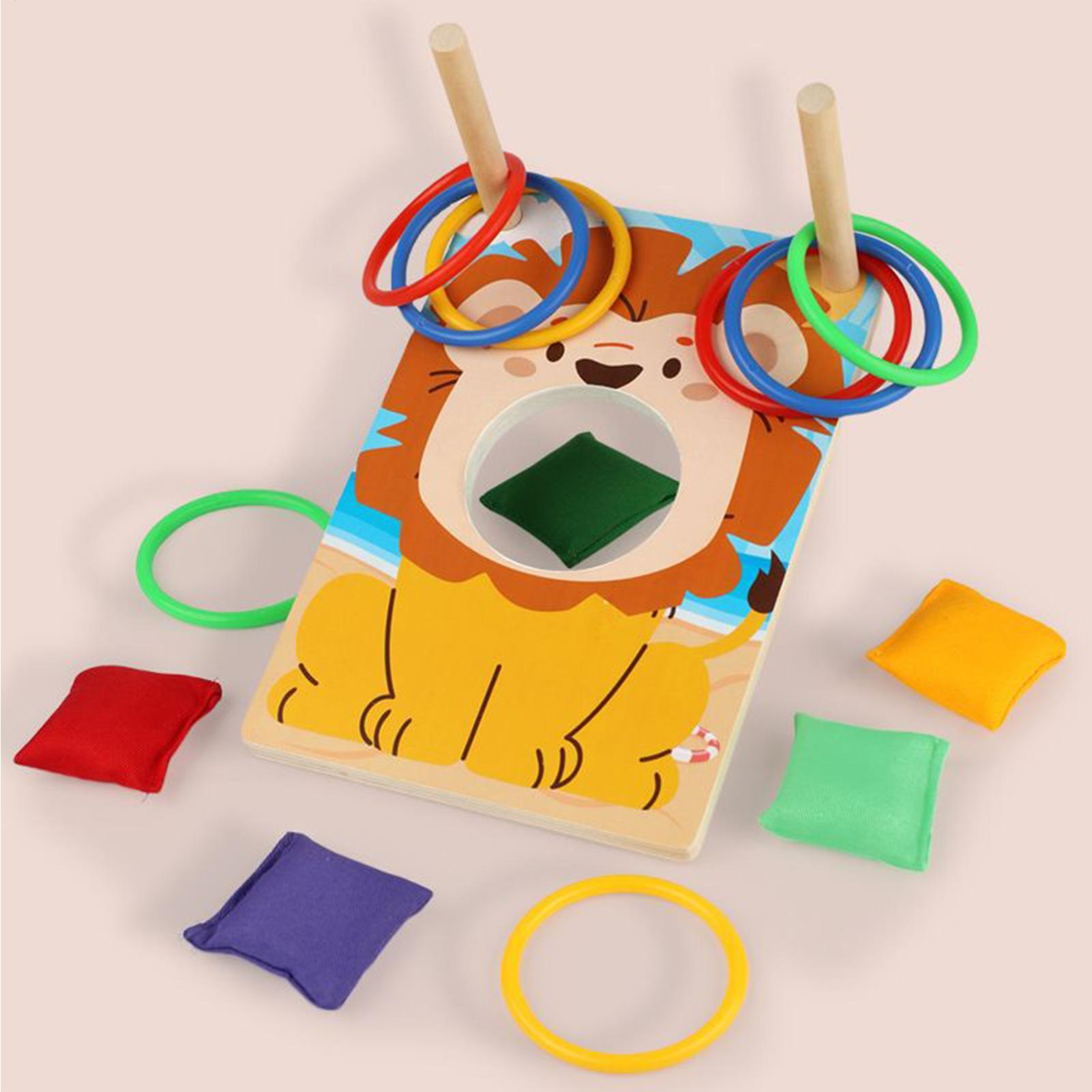Wooden Bean Bag Toss Game Ring - Party Games Group For Adults 评论和价格