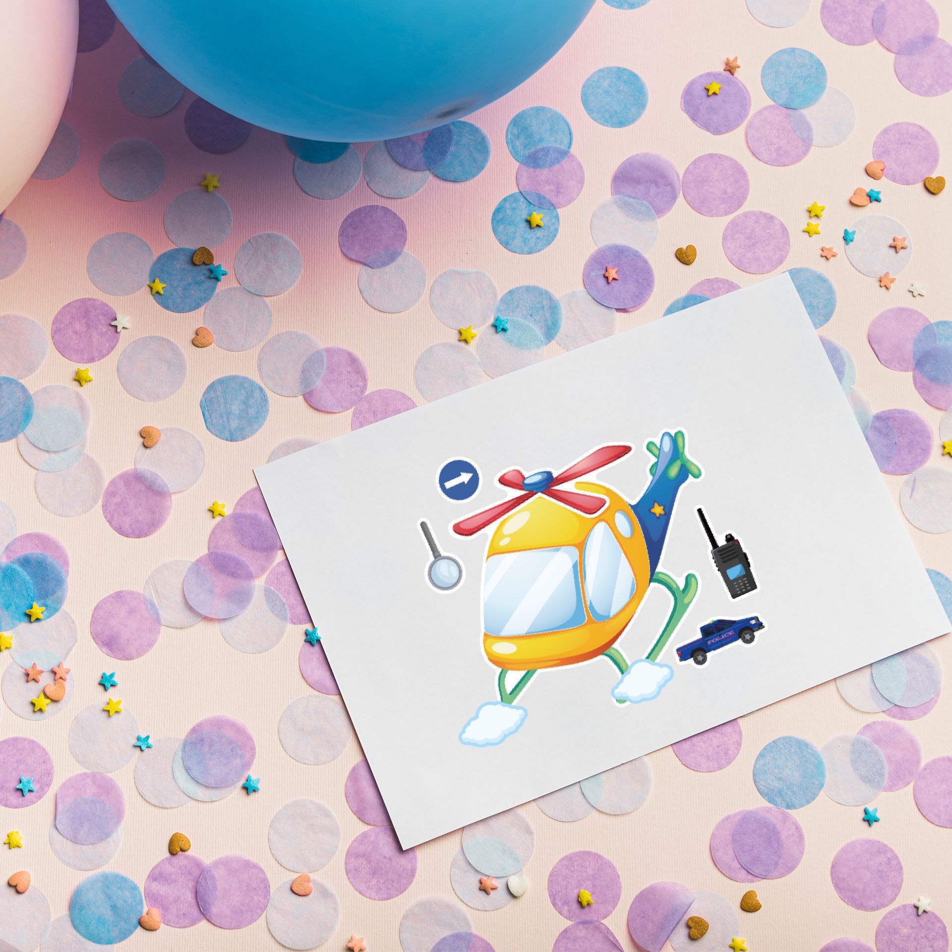 16Sheets Cartoon Vocation Poli - Party Games Kids Birthday 评论和价格