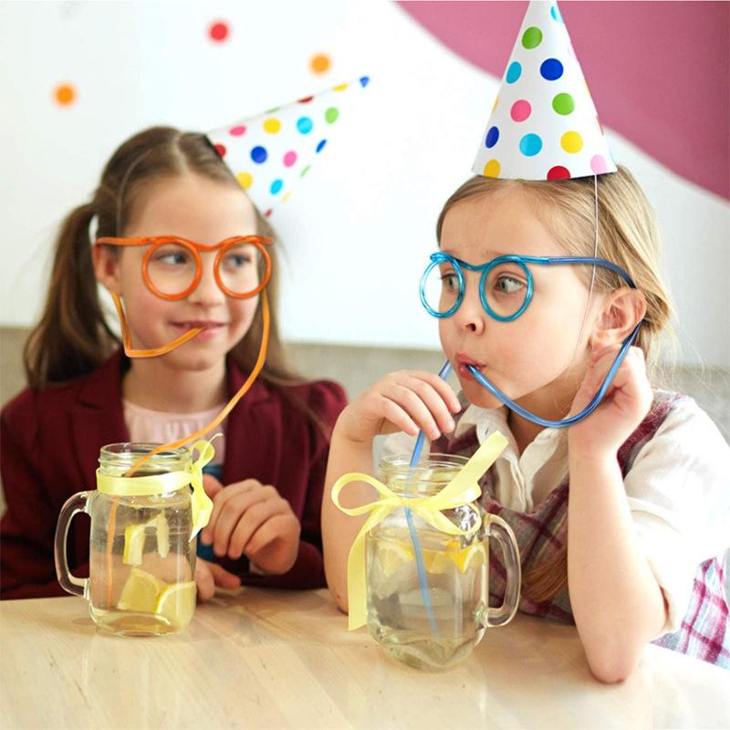5Pcs Funny Eyeglass Shaped Dri - Party Games Kids Birthday 评论和价格
