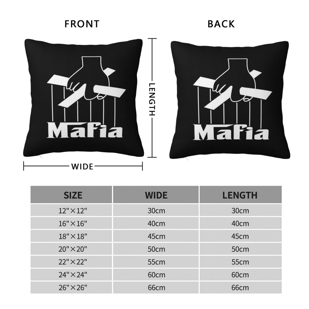 Mafia Party Game Square Pillow - Party Games Mafia 评论和价格