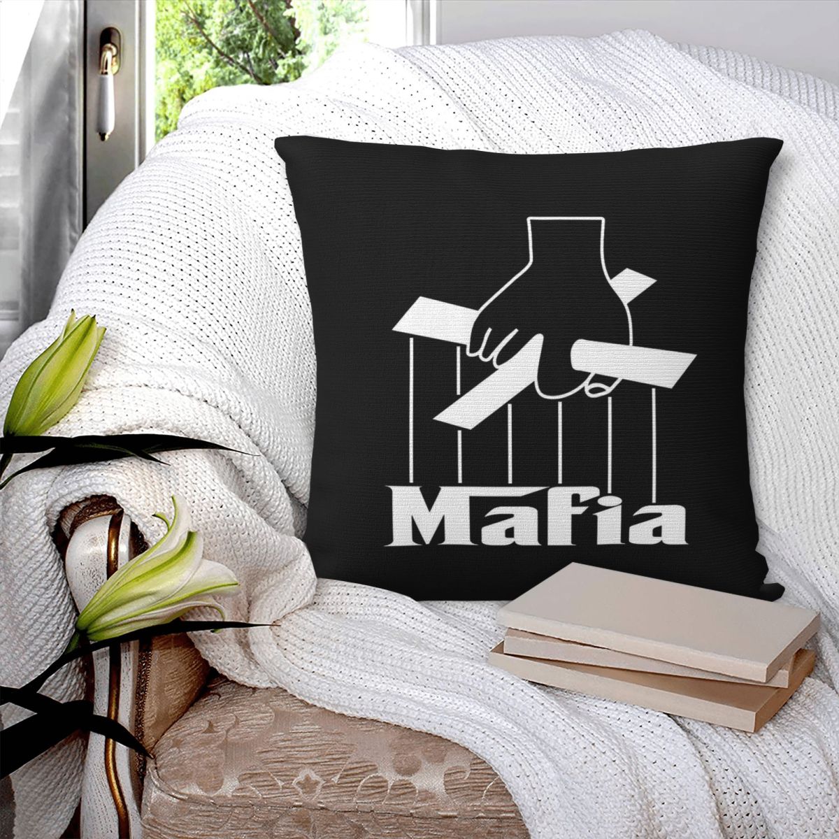 Mafia Party Game Square Pillow - Party Games Mafia 评论和价格