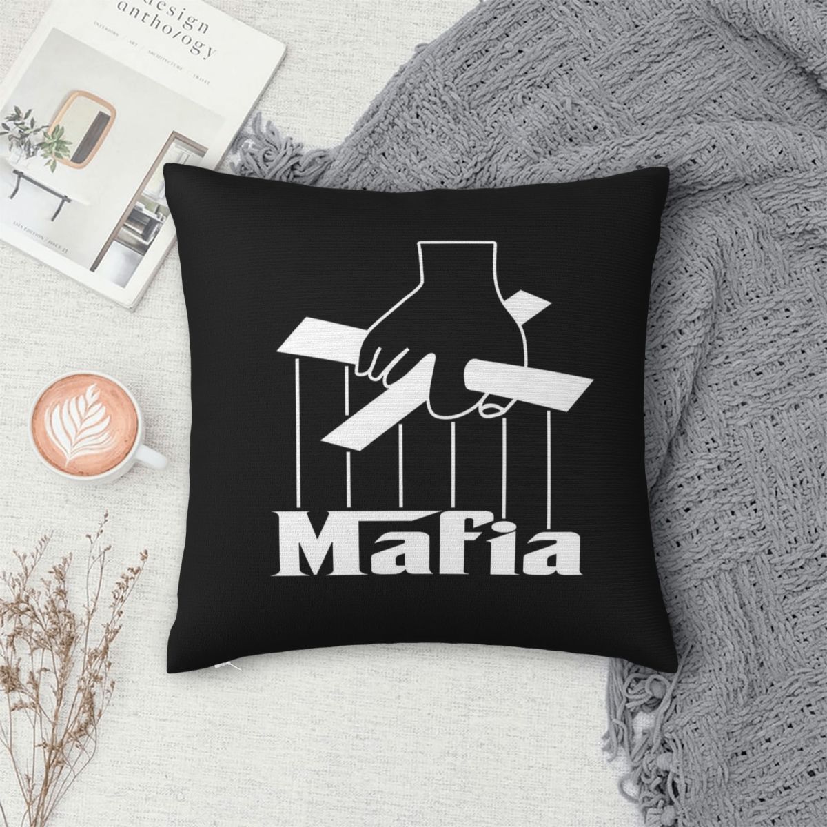 Mafia Party Game Square Pillow - Party Games Mafia 评论和价格