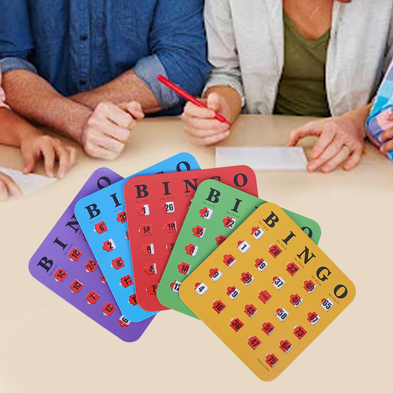 5 Pieces Large Print Bingo Car - Party Games Group For Adults 评论和价格